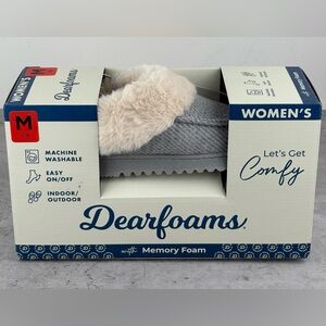 Dearfoams Slippers Women’s Size M shoe Size 7-8 New In Box Cozy Comfortable